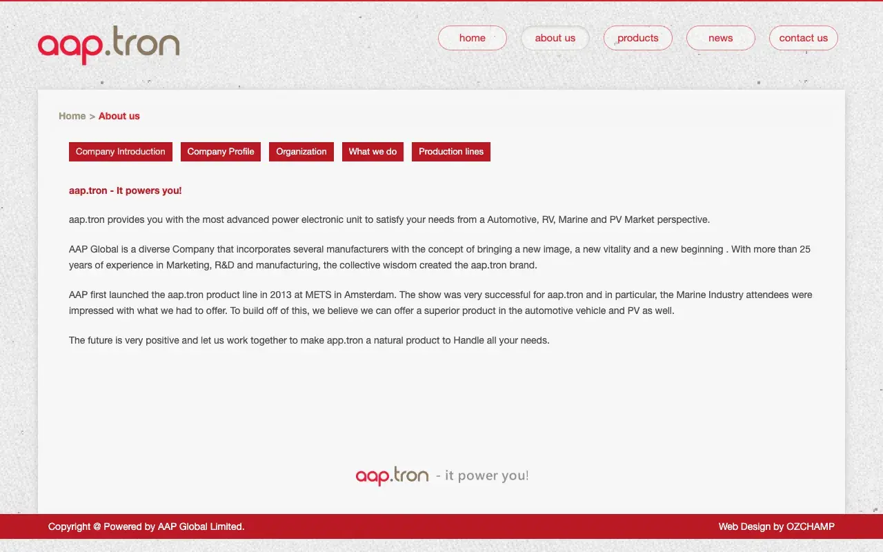 AAP Global Limited－about us