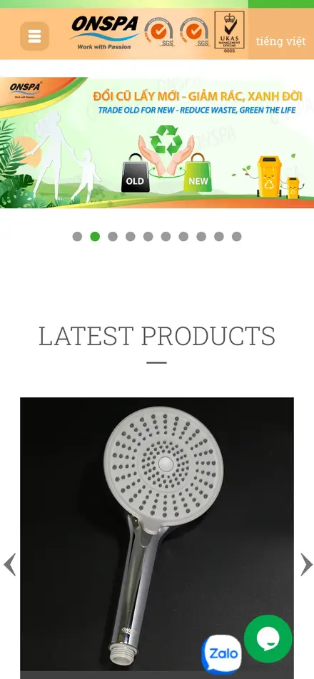 ONSPA (Shin Tung Vietnam Co., Ltd.)－手機版首頁