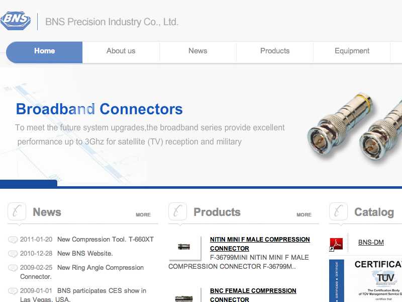 網頁設計|網站設計案例, BNS PRECISION INDUSTRY